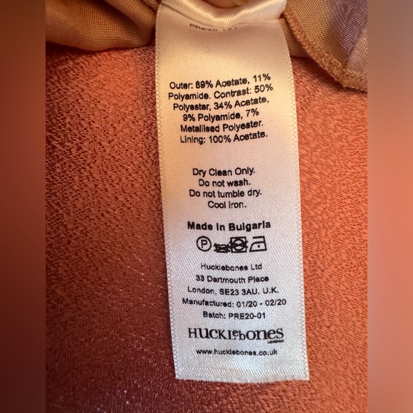 Hucklebones Gilded Bow Shift Dress in Satin 12Y - Picture 5 of 6